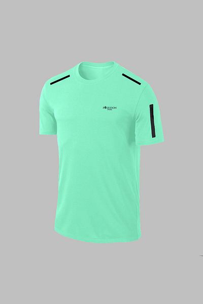 POSEIDON STORM Ανδρικό μπλουζάκι πεζοπορίας Water Green Dri-Fit - Casual και άνετο S-3XL