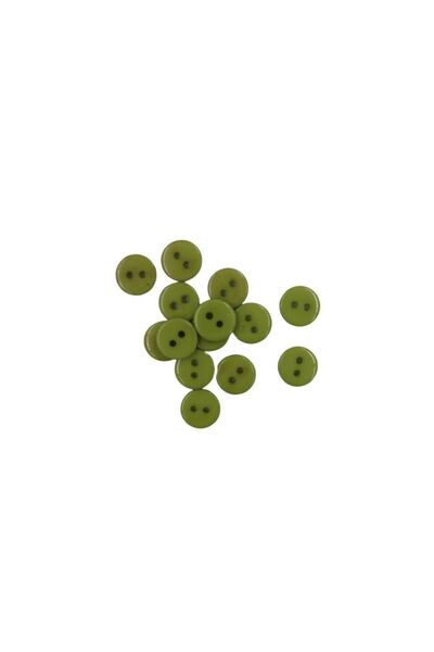 abnturk 1,2 Cm 1 Paket 5 Adet Koyu Yeşil Renk Plastik Süper Kaliteli Düğme, G...