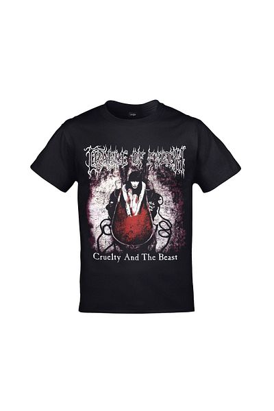 Orijin Tekstil Cradle of Filth Cruelty And The Beast Front Back Printed Unisex Black T-shirt