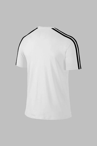 POSEIDON STORM Мъжка спортна тениска с кръгло деколте без принт, бяла Dri-Fit материя (4XL-10XL)