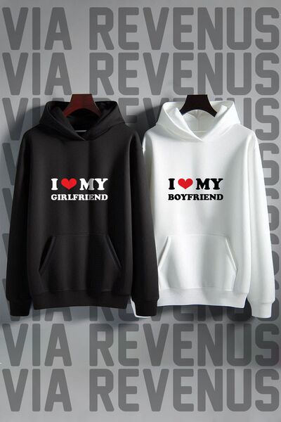 Vordevia Draga kombinacijo - Volim devojku/dečka Štampano Oversize kroj Dukse...