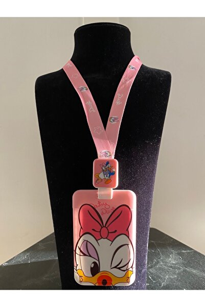 Butik Yoyolu Çekilebilir Askılı Kartlık Looney Tunes Karakter Baskılı Pembe