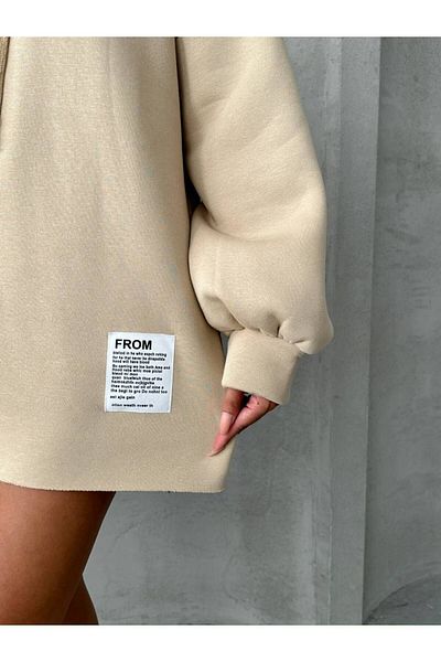 İLKCET MODA Oversize μακριά γυναικεία φούτερ με κουκούλα