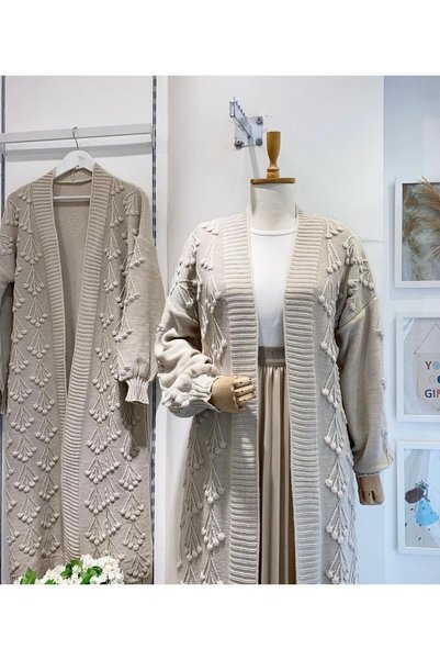 Ayşe'nin Giyim Evi Knitwear Long Cardigan