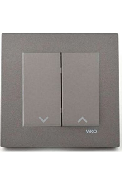 VİKO Viko Artline Novella Antrasit Jaluzi Kumanda Anahtarı ÇERÇEVELİ