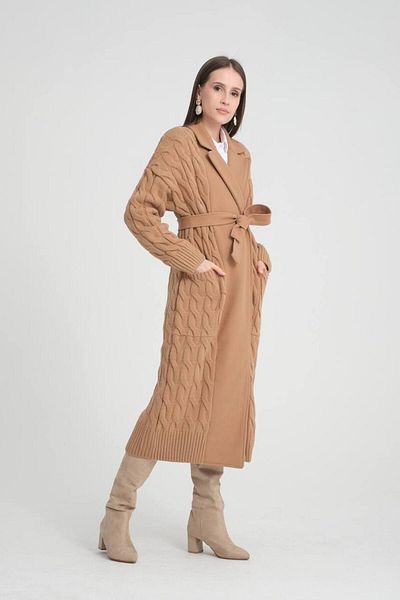 Meryemce Butik HMS ΠΛΕΚΤΟ & ΚΑΣΕ - Παλτό από Συνδυασμό