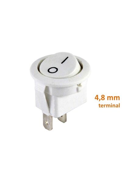 Maflen Aç/kapa 1/0 Çıt/çıt Beyaz Yuvarlak Anahtar Tip08-s3207 1 Adet
