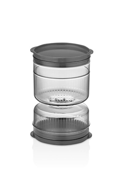 VİP AHMET Cheese Pickle Olive Storage Container 1250 ml Hourglass Pickle Storage Container Olive Storage Container with Strainer
