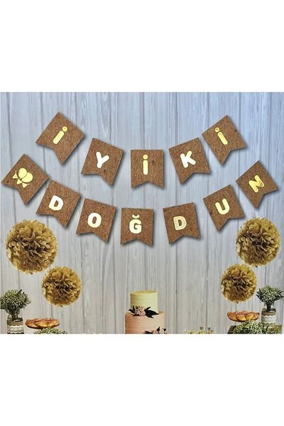 asöy Χρόνια Πολλά Banner Κραφτ Ανάλογα Χρυσό Κίτρινο Επιχρυσωμένο Κραφτ Χρυσό Επιχρυσωμένο Χρόνια Πολλά