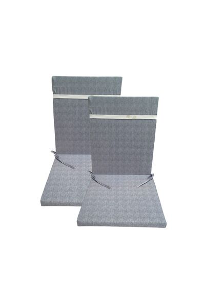 GÜLLÜCE HOME 2'li sünger dolgulu*fermuarlı*arkalıklı*sandalye minderi