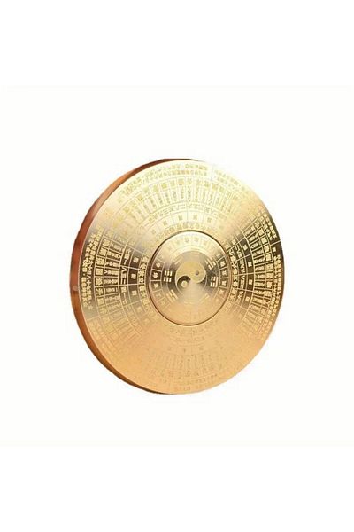 PİRAMİGO Double Sided Bagua and Yin Yang Rotary - Brass Feng Shui Compass