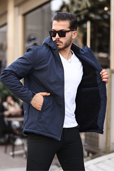 a02teks Víz- és szélálló szőrme Softshell férfikabát