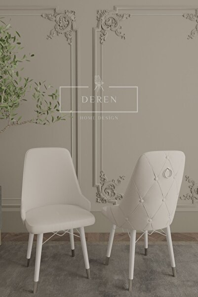 DEREN HOME Silver Line Serisi 4 ADET Baby Face Kumas Silinebilir mutfak salon...