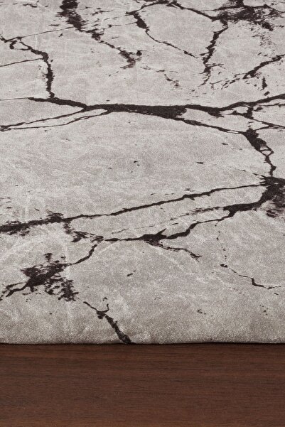 RENKLİBUTİK 6 M2 Modern Patterned Velvet Textured Carpet Cover - Non-Slip and Elastic