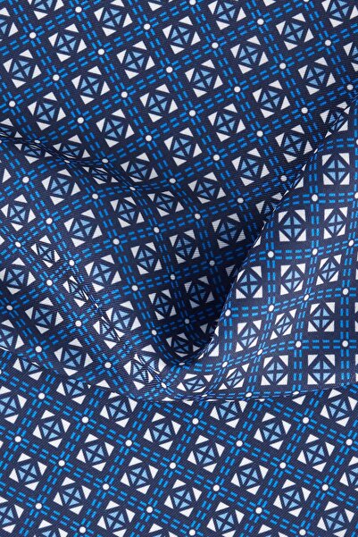 ALTINYILDIZ CLASSICS Чоловіча хустинка з синьо-сірим візерунком