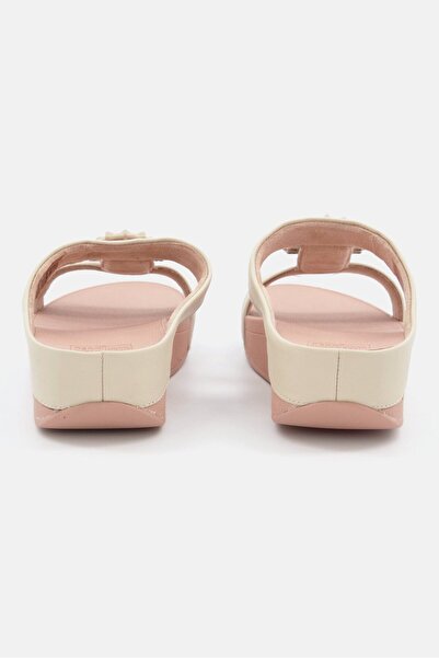 Fitflop Women Lulu Crystal-Circuit Leather H-Bar Sandals, Pink/Beige