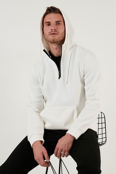 Buratti Men's Sweat - Cotton, Soft Raster, Hooded, Furry59052651