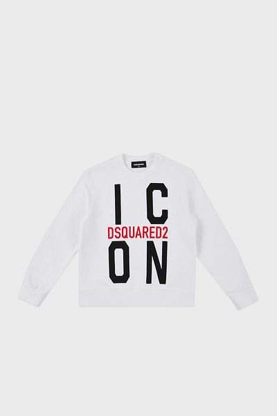 DSquared2 Βαμβακερό Παιδικό Φούτερ με λαιμόκοψη - DQ0245 D002Y