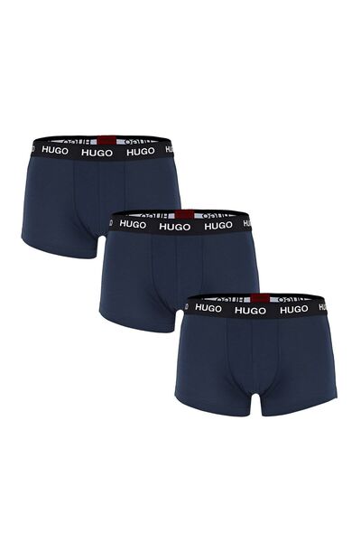 HUGO Erkek Lacivert Pamuklu 3 Pack Boxer 50435463 410