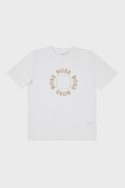 Hugo Boss Pamuklu Bisiklet Yaka Çocuk T Shirt 25G93 10B T SHİRT 25G93/10B WHITE