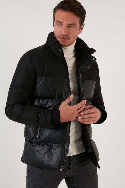Buratti Κλείσιμο με φερμουάρ Slim Fit με κουκούλα γιακά παλτό Ανδρικό παλτό 5717101