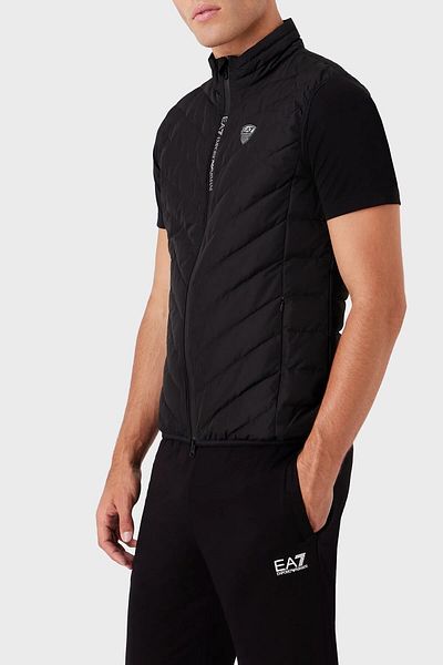 EA7 Logo Zipper Pocket Vest Men's VEST 8NPQ02 PNE1Z 1200