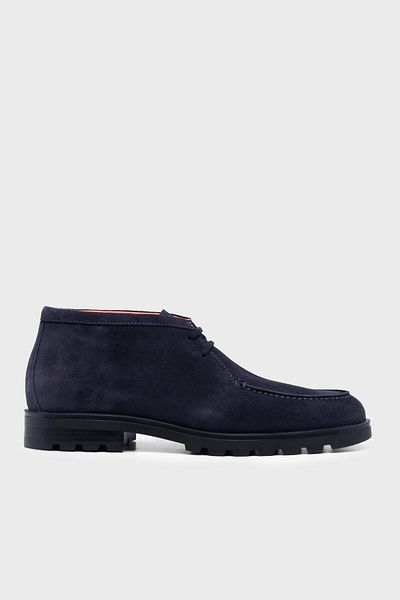 Santoni أحذية جلدية أصلية من جلد الغزال للرجال أحذية MGDC18609NEOBSEYU60