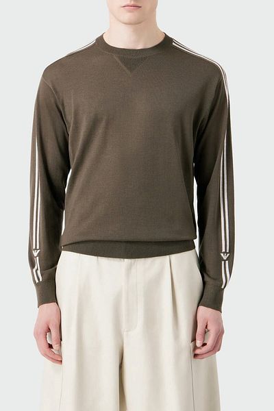 Emporio Armani Pure Wool Regular Fit Crew Neck Sweater Men's SWEATER