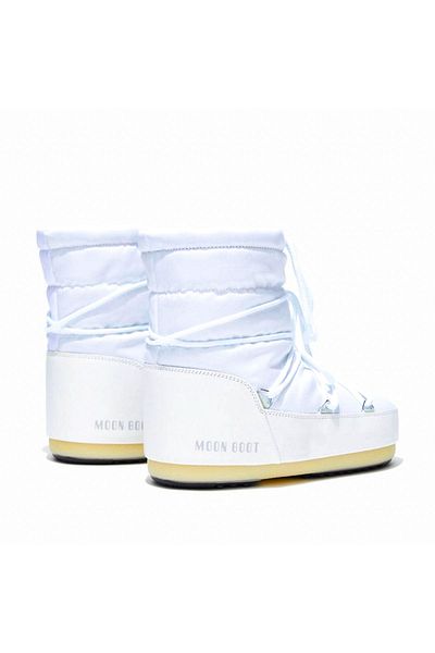 MOON BOOT 14600100-002 نايلون أبيض خفيف ومنخفض