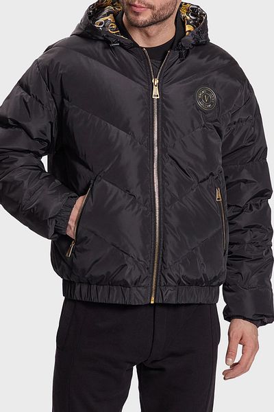VERSACE JEANS COUTURE Feather Filled Hooded Regular Fit Puffer Coat with Zipper Pockets Men S COAT 7 Trendyol