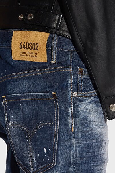 DSquared2 Skater Streç Pamuklu Normal Bel Slim Fit Jeans Erkek KOT PANTOLON S74LB1232 S30342 470