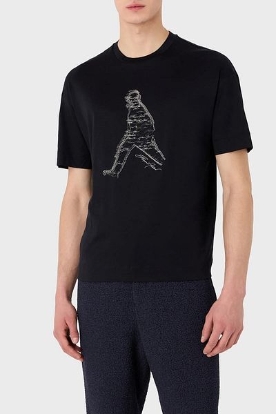 Emporio Armani Tricou cu decolteu rotund imprimat Tricou pentru bărbați 3r1tt9 1juvz 0920