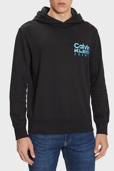 Calvin Klein Printed Hooded 100% Cotton Regular Fit Sweat Men's SWEAT J30J324219 BEH