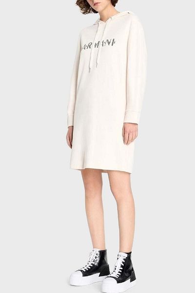 Armani Exchange Rochie din bumbac cu glugă cu croiala normală ROCHIE 6RYA81 YJDBZ 1130