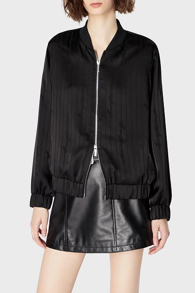 Armani Exchange Regular Fit College Collar Satin Bomber Jacket JACKET 6RYB10 YN2KZ 02EL