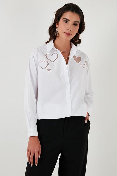 Lela Cămașă cu detaliu inimă, 100% bumbac, cu croiala normală CAMISA51443511