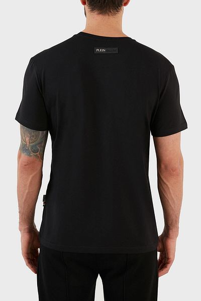 Plein Sport Ανδρικό μπλουζάκι με λογότυπο Crew Neck Βαμβακερό T-shirt Tips113ıt99