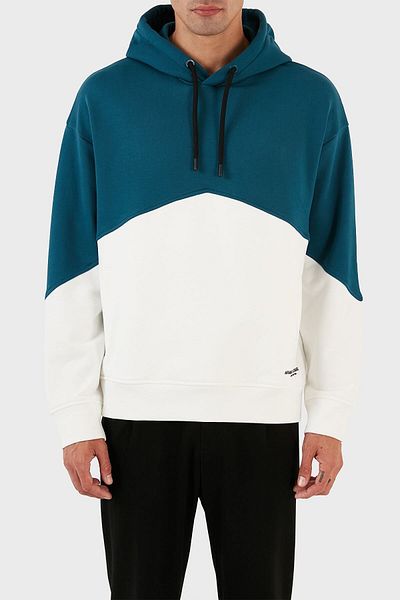 Armani Exchange Color Block Hooded 100% Cotton Regular Fit Sweat Men's SWEAT 6RZMLB ZJ4XZ 21CN