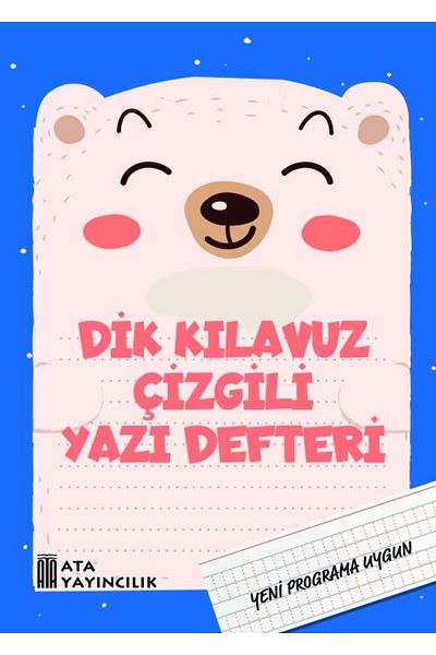 Ata Yayıncılık Large Size Guidebook with Lines - 1St Class Vertical Basic Letters, 3 Pieces