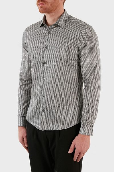 Emporio Armani Βαμβακερό πουκάμισο Slim Fit Ανδρικό πουκάμισο 6k1c65 1nzez F015
