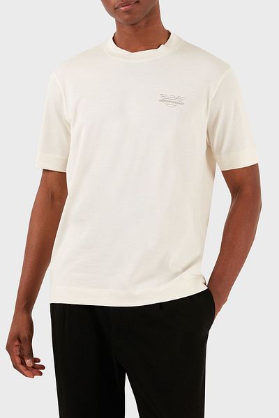 Emporio Armani Мъжка тениска с кръгло деколте, 100% памук, стандартна кройка, 3D1TH3 1JOCZ 01A6