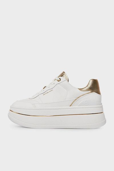 Michael Kors Platform Leather Sneaker Shoes with Logo 43R4HYFS2L740 SHOES 43R4HYFS2L 740
