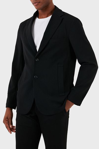 Emporio Armani سترة رياضية بقلنسوة بقصة عادية للرجال 3D1G73 1NPQZ 0999