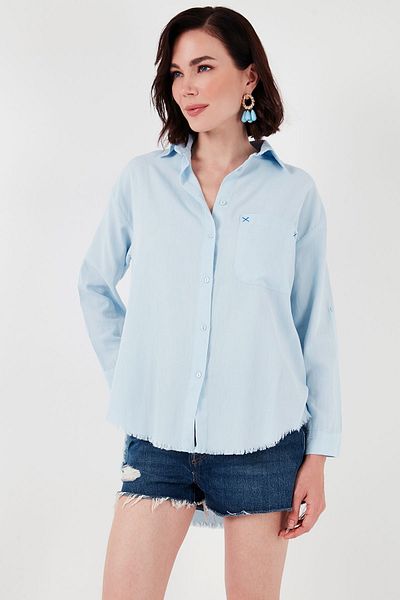 Lela Cotton Single Pocket Regular Fit Shirt SHIRT46121102S4