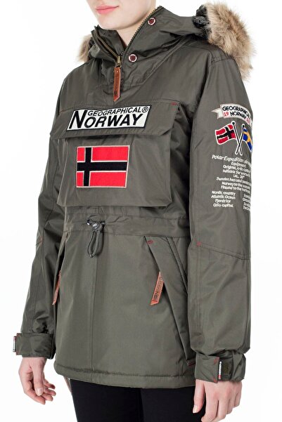 Norway Geographical Women's Khaki Hooded Outdoor Parka