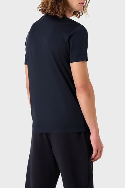 Emporio Armani Tricou cu decolteu crew din amestec de bumbac pentru bărbați 8N1TF5 1JUVZ 0920