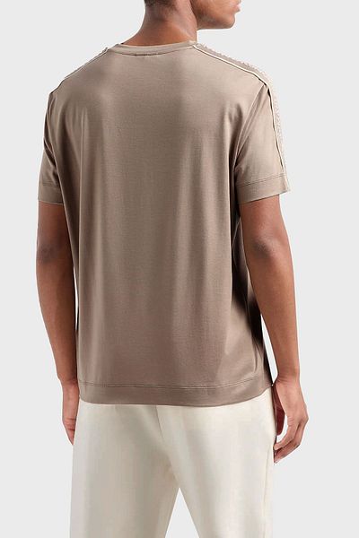 Emporio Armani Ανδρικό μπλουζάκι με κανονική εφαρμογή με λαιμόκοψη 3D1TD3 1JUVZ 0650