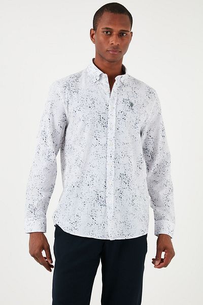 U.S. Polo Assn. US Polo Cotton Slim Fit Мъжка риза с яка и копчета G081SZ0041837923