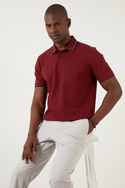 Cotton Regular Fit Buttoned Polo T Shirt Men's T Shirt Ex661