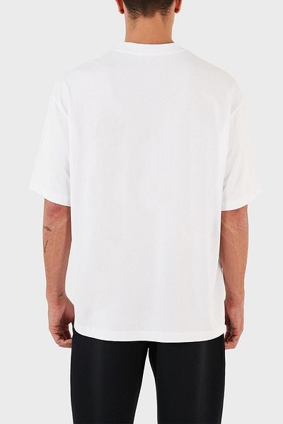 Armani Exchange Ανδρικό μπλουζάκι με λογότυπο με λαιμόκοψη από βαμβακερή χαλαρή εφαρμογή